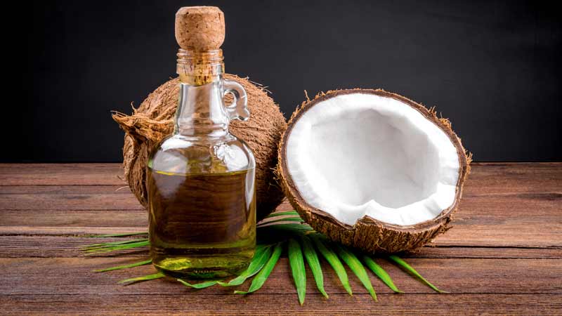 aceite de coco para quitar pintura en spray del cabello