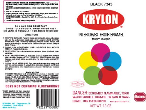 etiqueta de un bote de pintura en spray Krylon